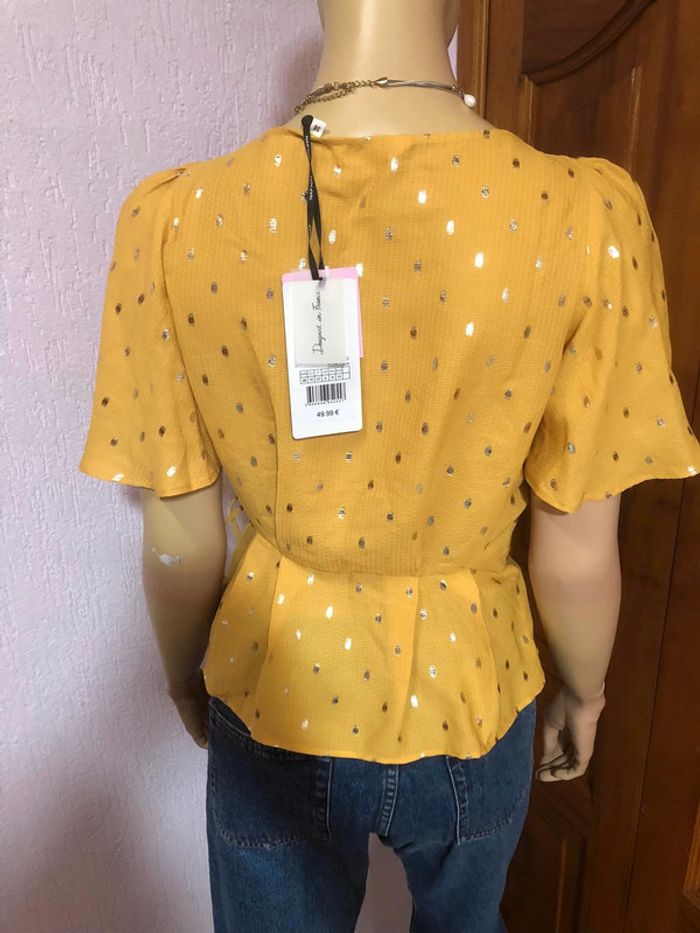 Blouse cache coeur naf naf moutarde -  n e u v e - photo numéro 2