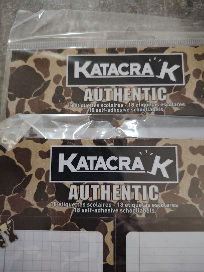 Lot 36 étiquettes scolaires livres cahiers katacra k - photo numéro 2