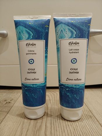 Lot Crème gommante Lait Corps Eskalia Escale Santorin