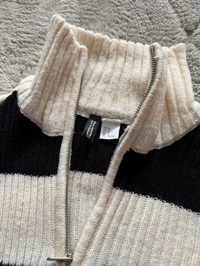 Strickpullover Reisverschluss gestreift - photo numéro 2