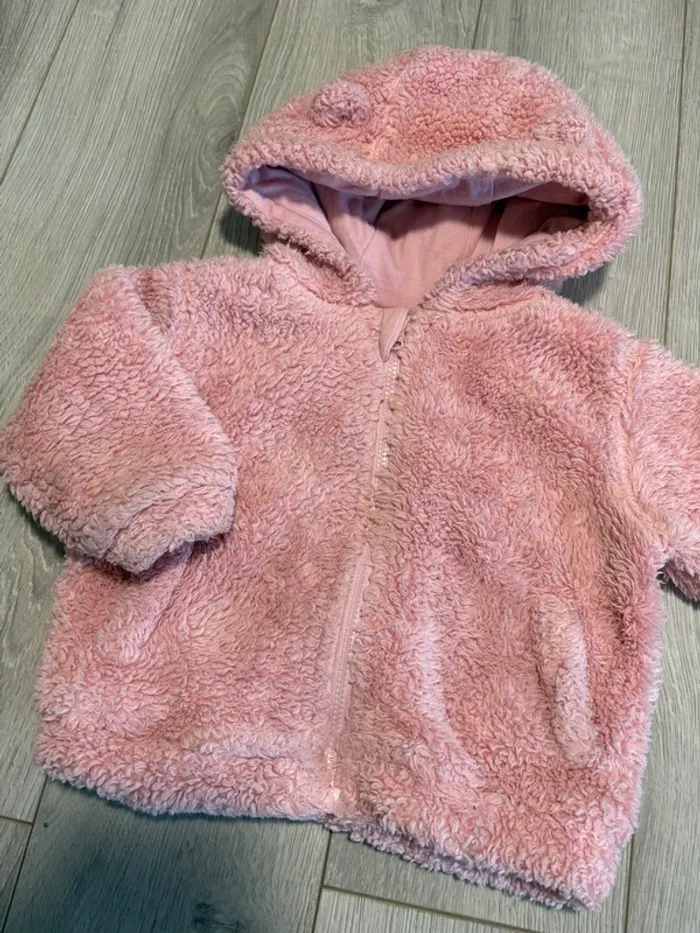 Veste moumoute 9mois fille - photo numéro 2