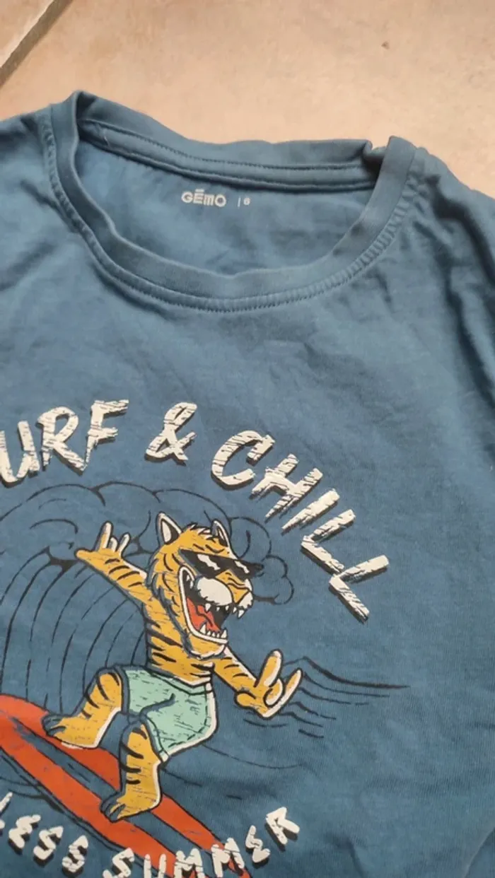 T-shirt tigre surf - photo numéro 2