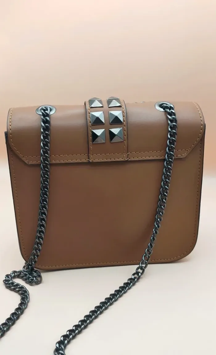 Sac à main en cuir fabriqué en Italie, cuir, marron, The Genuine Leather - photo numéro 6