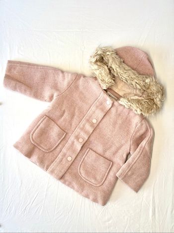 Manteau cabans rose -Zara -Taille 12-18 mois