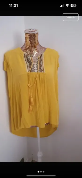 Débardeur jaune 44