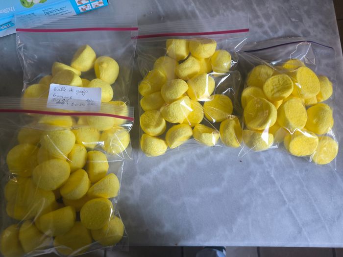 Lot de 78 balles de golf à la banane date courtes