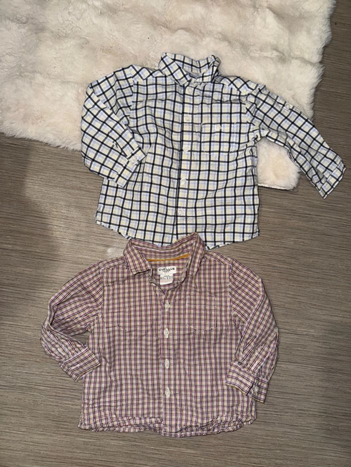 Lot deux chemises de marque cyrillus natalys 12 mois - photo numéro 2
