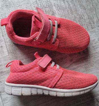 Basket en toile légère rose fluo p30