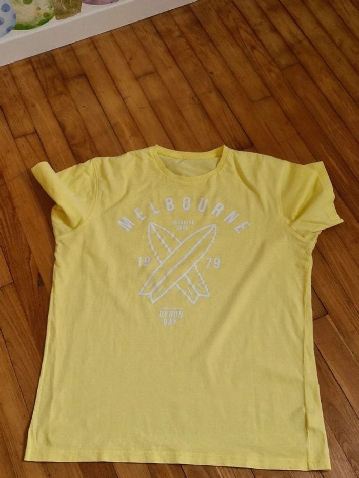 T-shirt jaune homme taille M - photo numéro 3