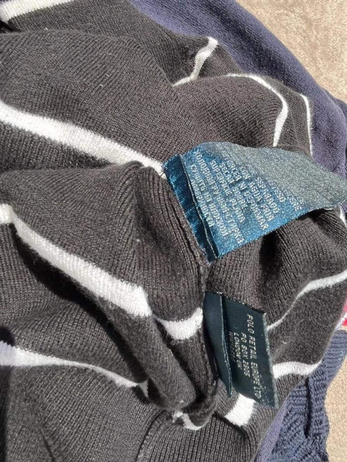 Pull polo by Ralph Lauren taille XL noir et blanc - photo numéro 7