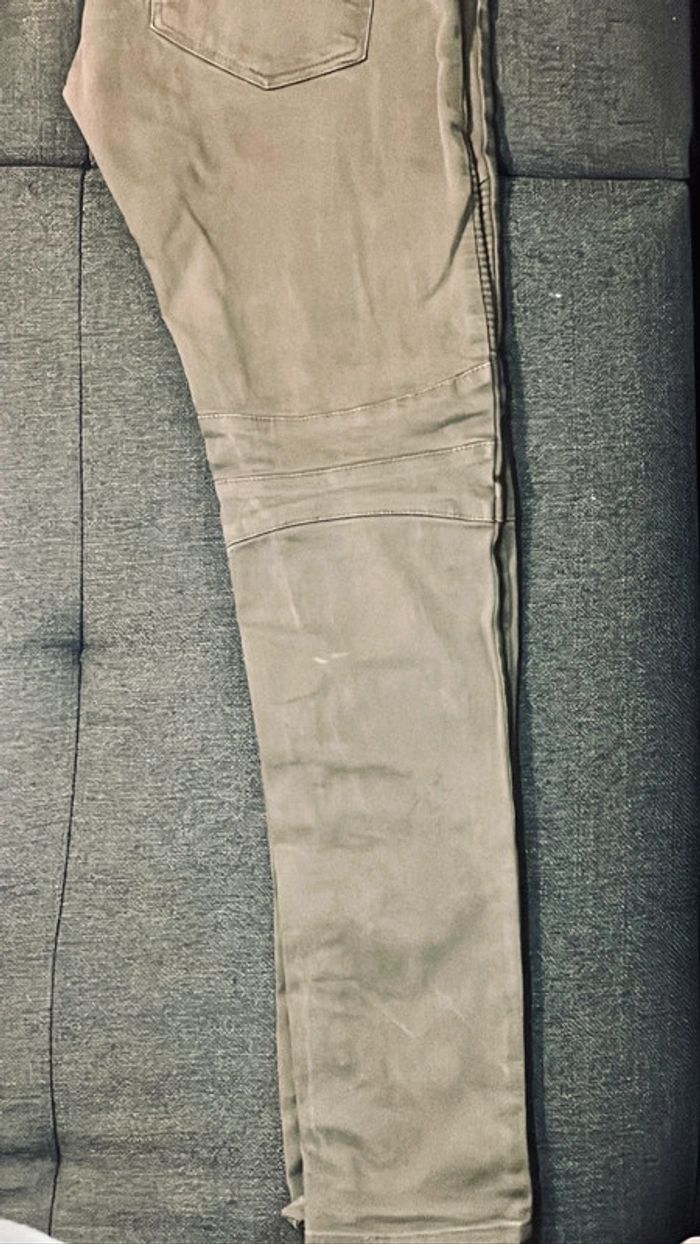 Jean unique droit slim homme kaki - photo numéro 7