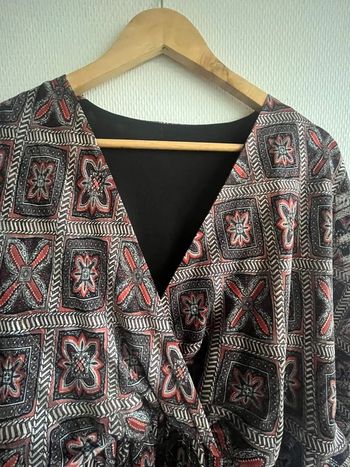 Robe longue ethnique bordeaux