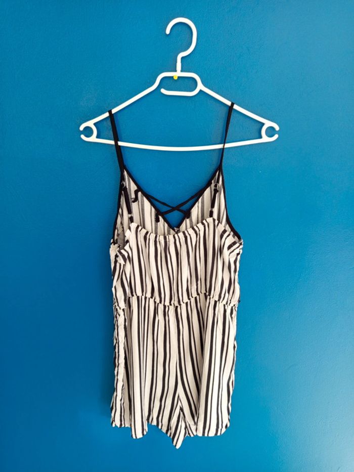 Combi short rayé blanc et noir - photo numéro 3