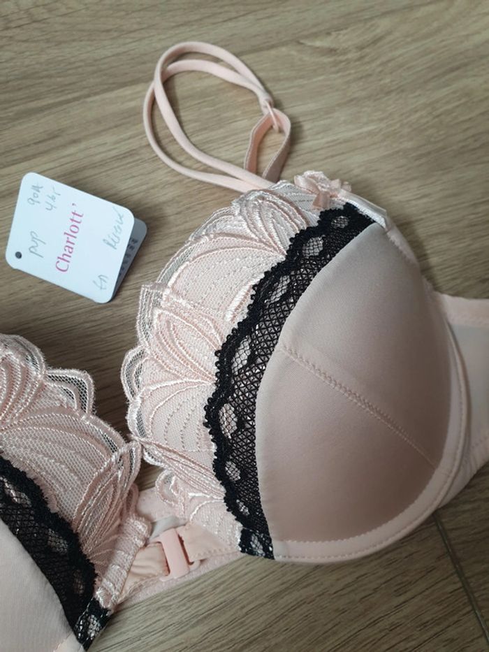 Soutien gorge rose dentelle noire - photo numéro 6