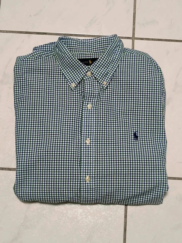 Chemise Ralph Lauren à Carreaux Vert & Bleu – Vintage Y2K - photo numéro 2