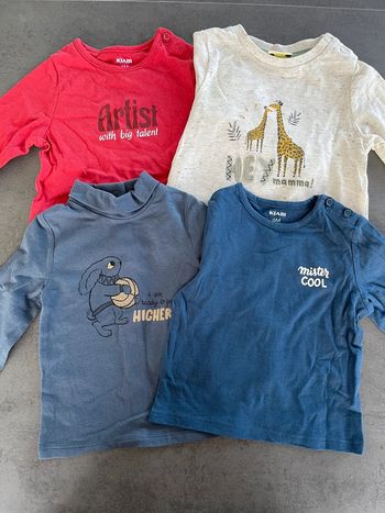 Lot de 4 tee-shirts à longues manches