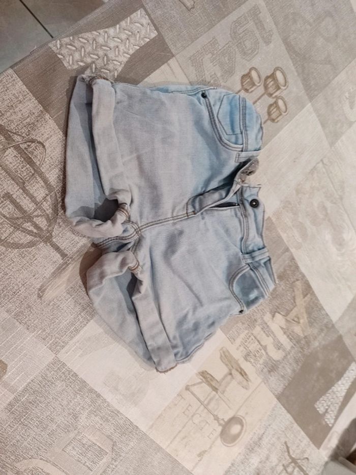 Short en jean taille réglable - photo numéro 2