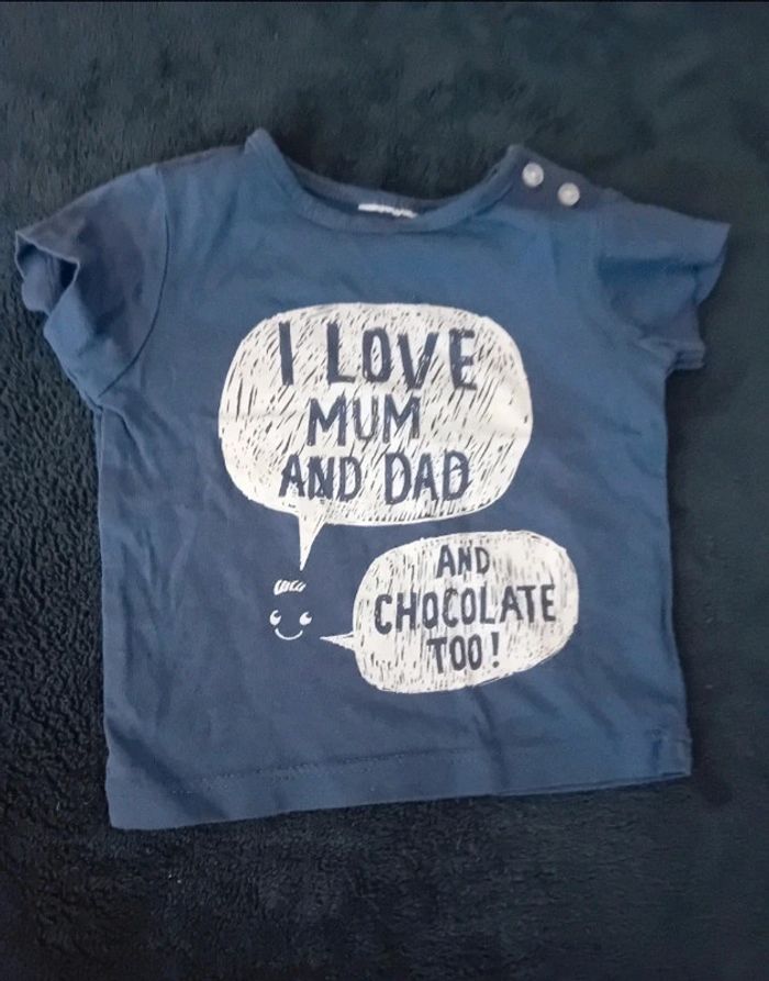 Lot de 2 t shirt "i love Mum and dad"