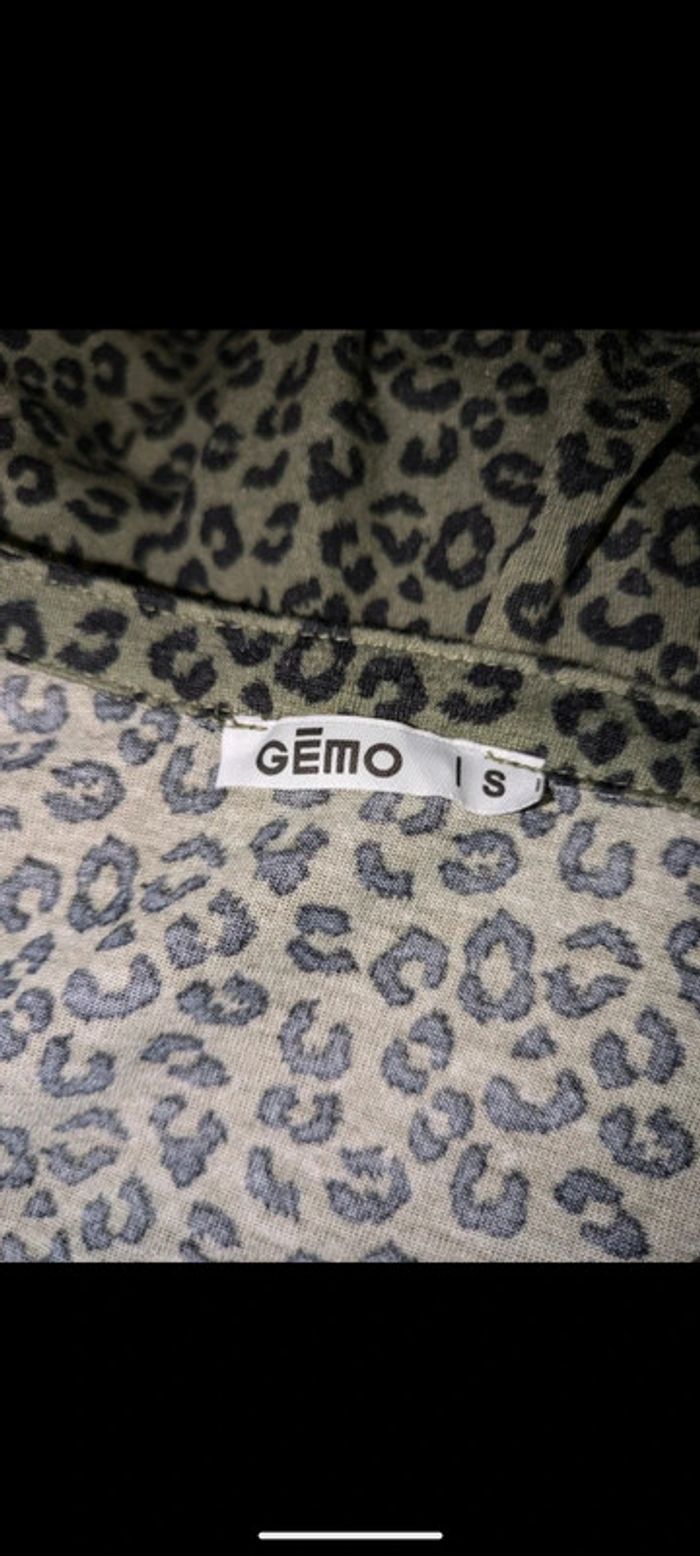 Blouse haut Tshirt manche 3/4 léopard kaki - photo numéro 6