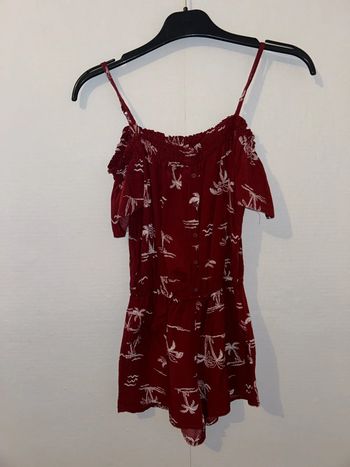 Combishort rouge bordeaux