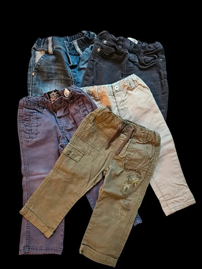 Lot de 5 pantalons / 18 mois - photo numéro 2