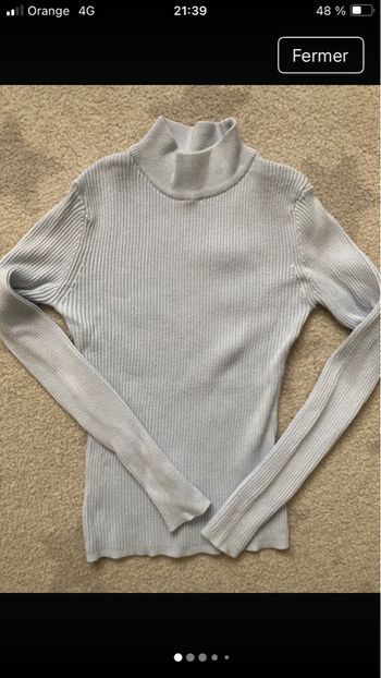 Pull maille côtelé