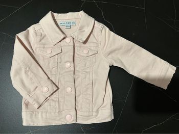 Veste en jean rose clair