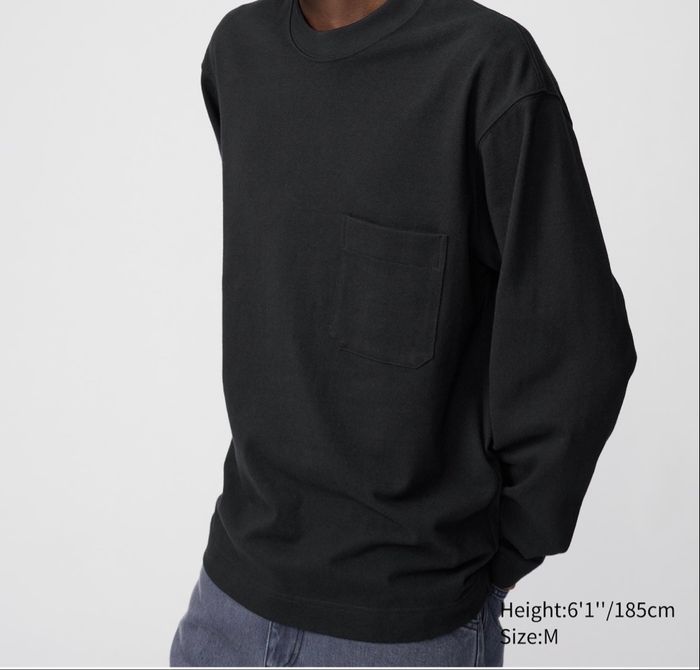 Sweat-shirt / t-shirt Uniqlo manches longues neuf (100% coton) - photo numéro 4