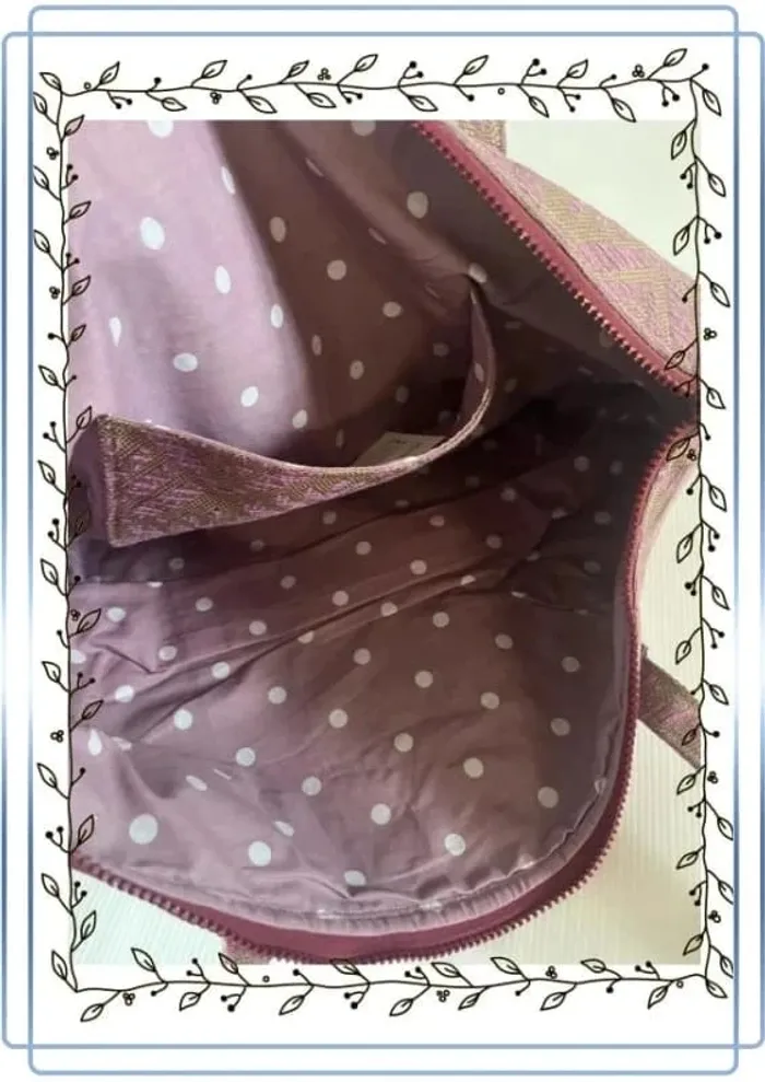 Sac à main mgd fatto amano, très bon état, rose et beige 52x32cm - photo numéro 3