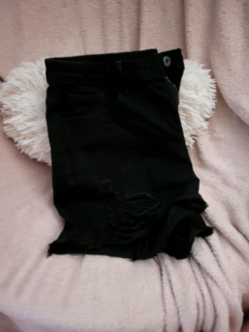 Short en jean noir