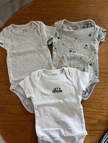 Lot de 3 bodies manches courtes