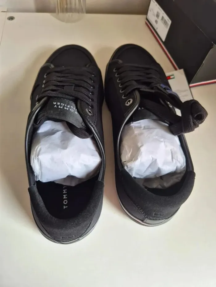 Tommy Hilfiger Baskets Vulcanisées Homme mixte Taille 40 Core Corporate Canvas Basses, Noir - photo numéro 8