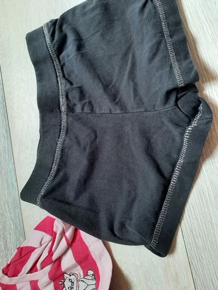 Lot de 2 shorts courts, taille 2 à 3 ans, rose et noir - photo numéro 2