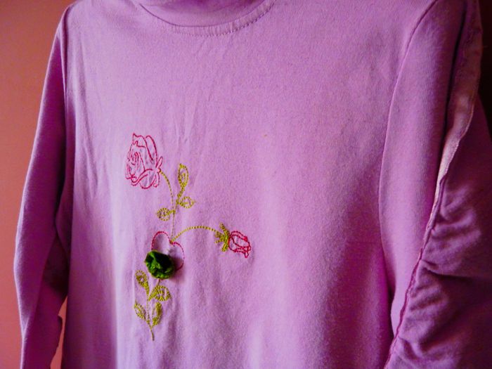 Pull col roulé Fille Pomme Framboise 10 ans violet TBE - photo numéro 2