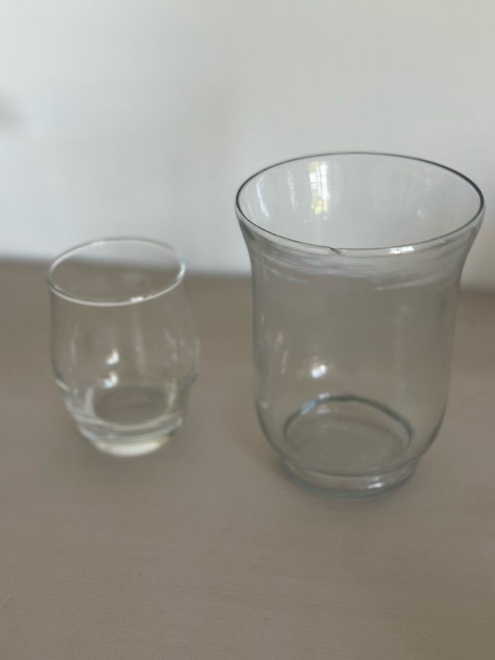 Lot de 2 Photophore en verre