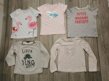 Lot de 5 tee-shirt pour fille 3 ans