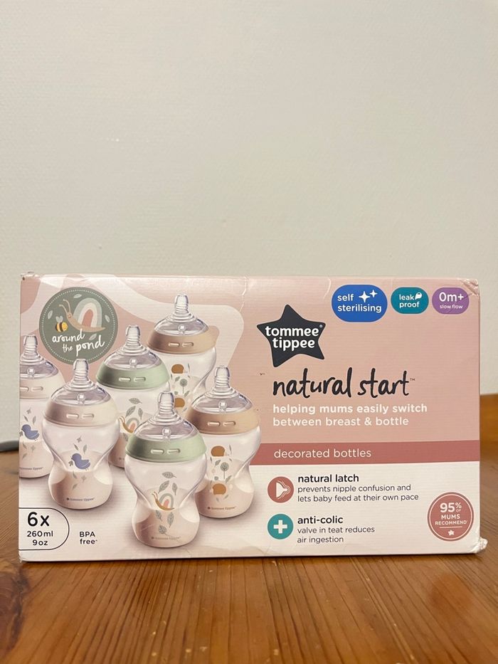 Coffret de 6 biberons en bouteille 6 x 260 ml