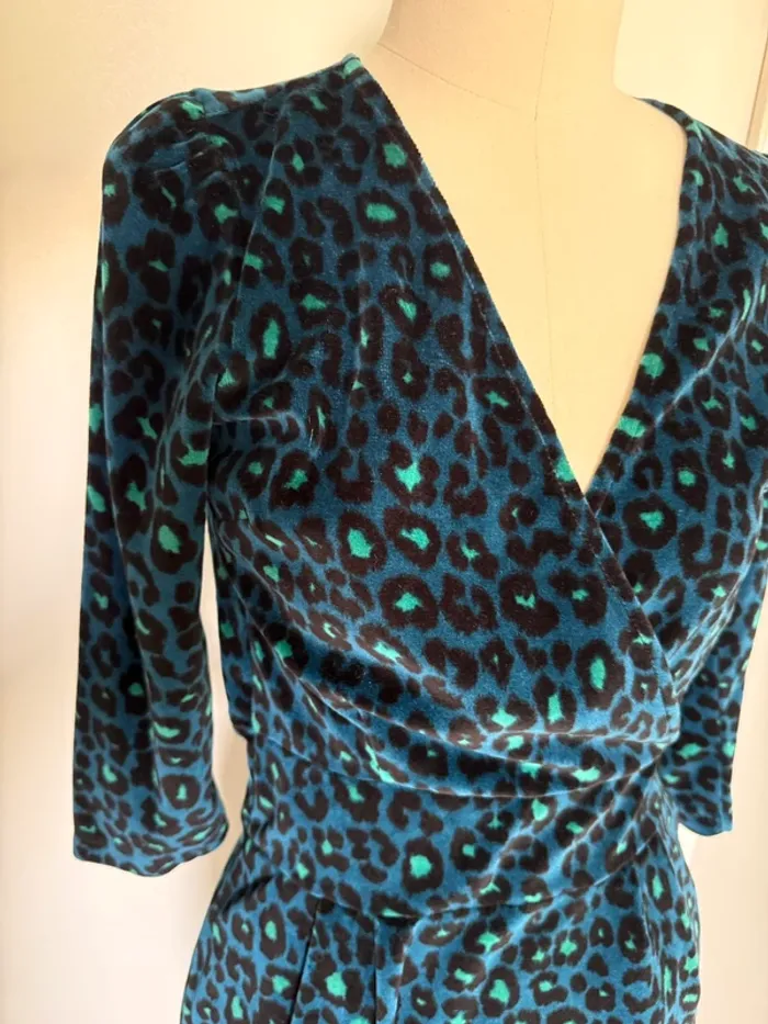 Robe en velours léopard King Louie Taille S - photo numéro 2