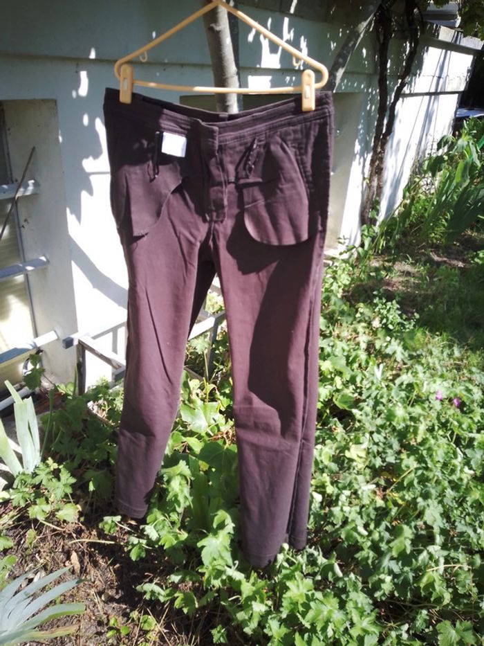 Pantalon large marron foncé - photo numéro 7
