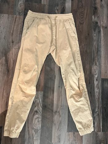 Jogpant beige style chino - taille élastique Pull and bear