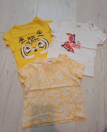 Lot 3 t-shirt 12 mois kiabi
