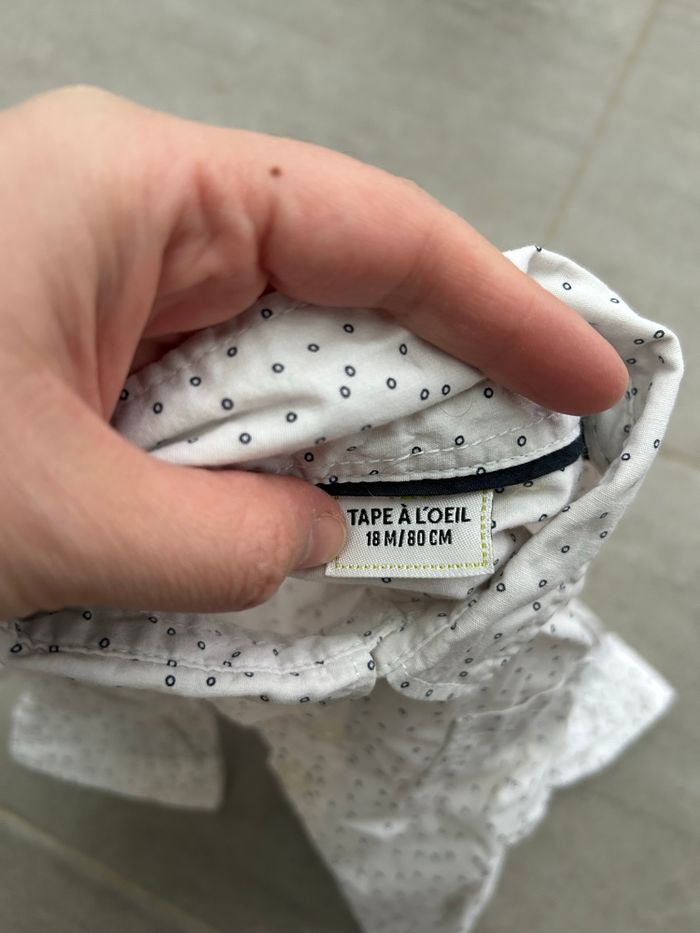 Lot 3 chemises manches longues 18 mois - photo numéro 3