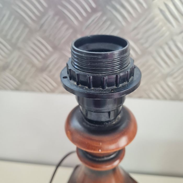 Pied de lampe vintage en bois - photo numéro 2