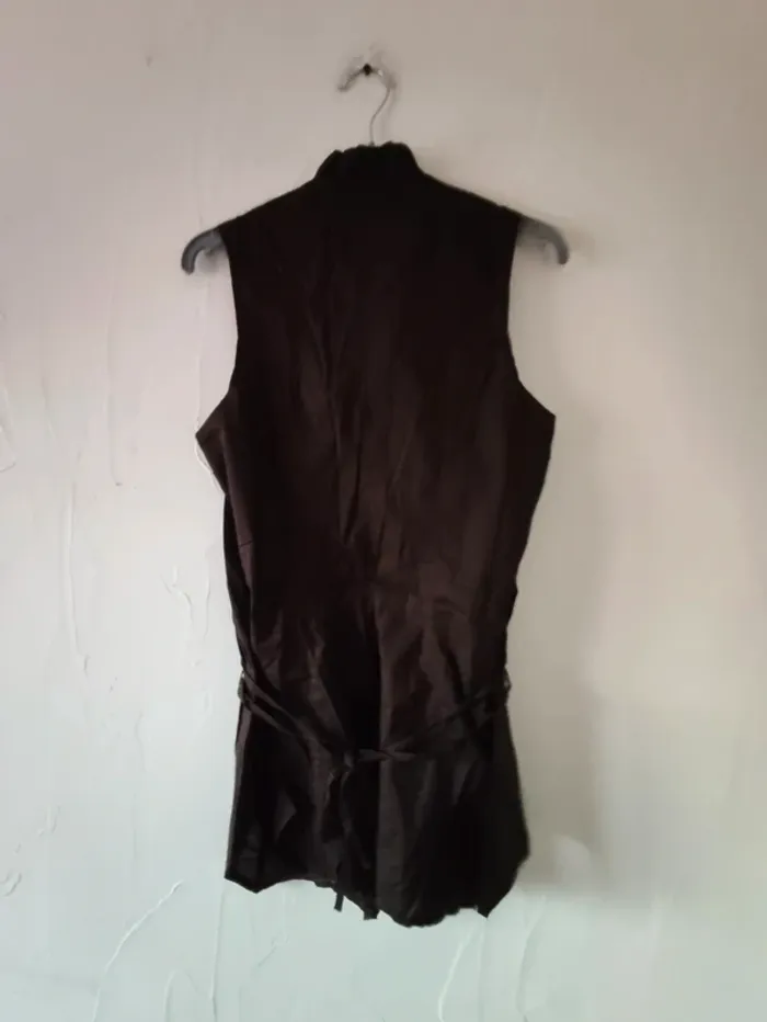 Magnifique robe / tunique marron et turquoise taille 36 ou S - photo numéro 3