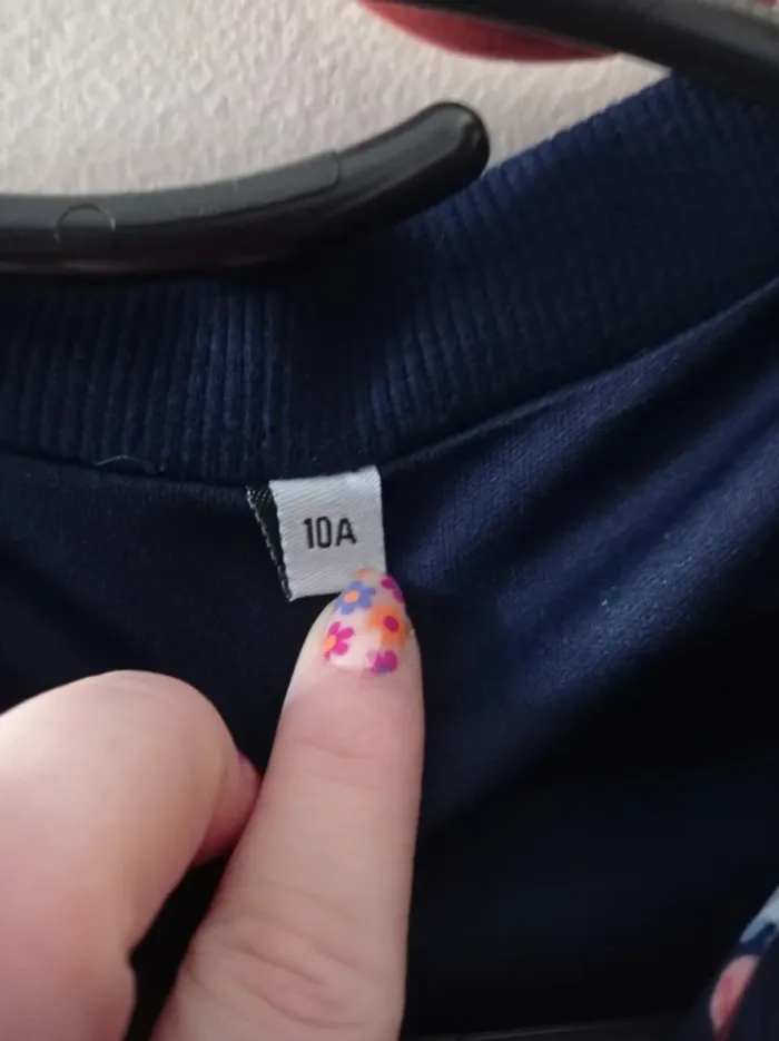 Veste fine mi saison bleu marine a fleurs - photo numéro 3