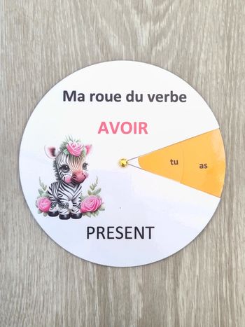 Ma roue du verbe avoir au présent