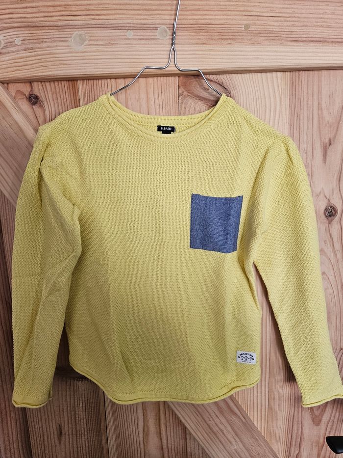 Pull garçon jaune 10 ans