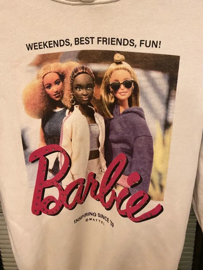 Robe sweat a capuche Barbie Zara 8-9 ans - photo numéro 2