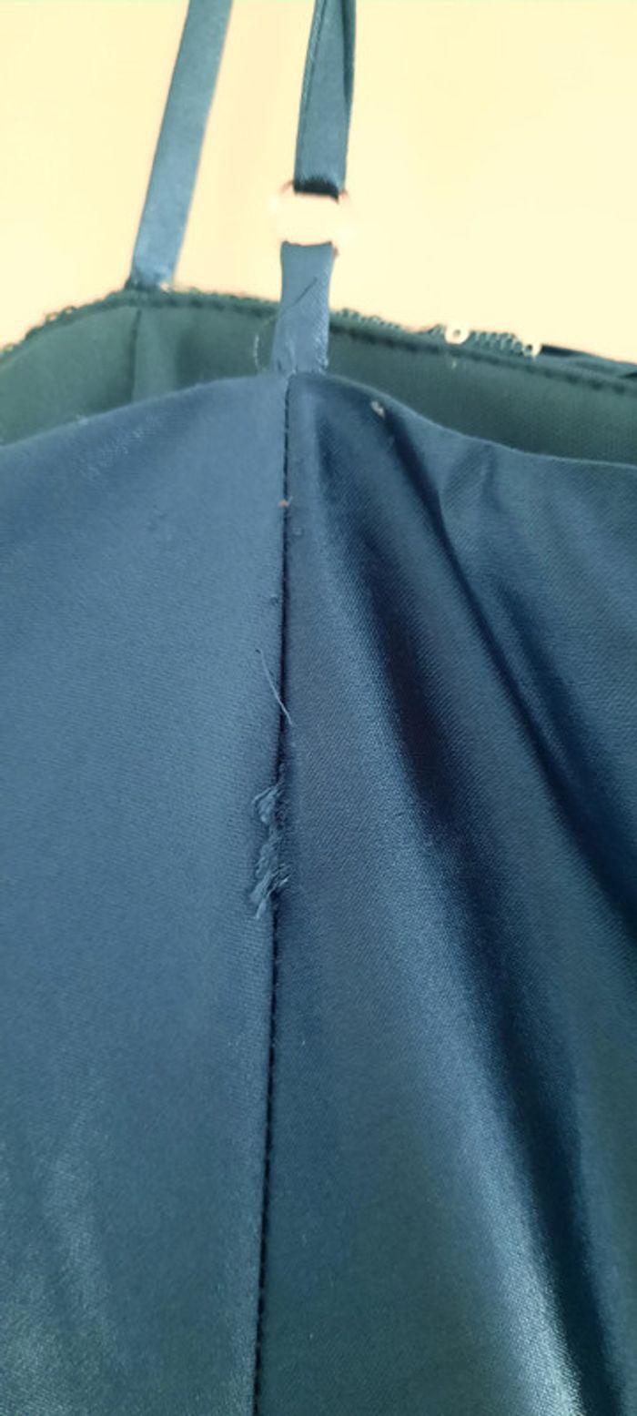 Robe de cérémonie cintrée Bleu-verte - photo numéro 8