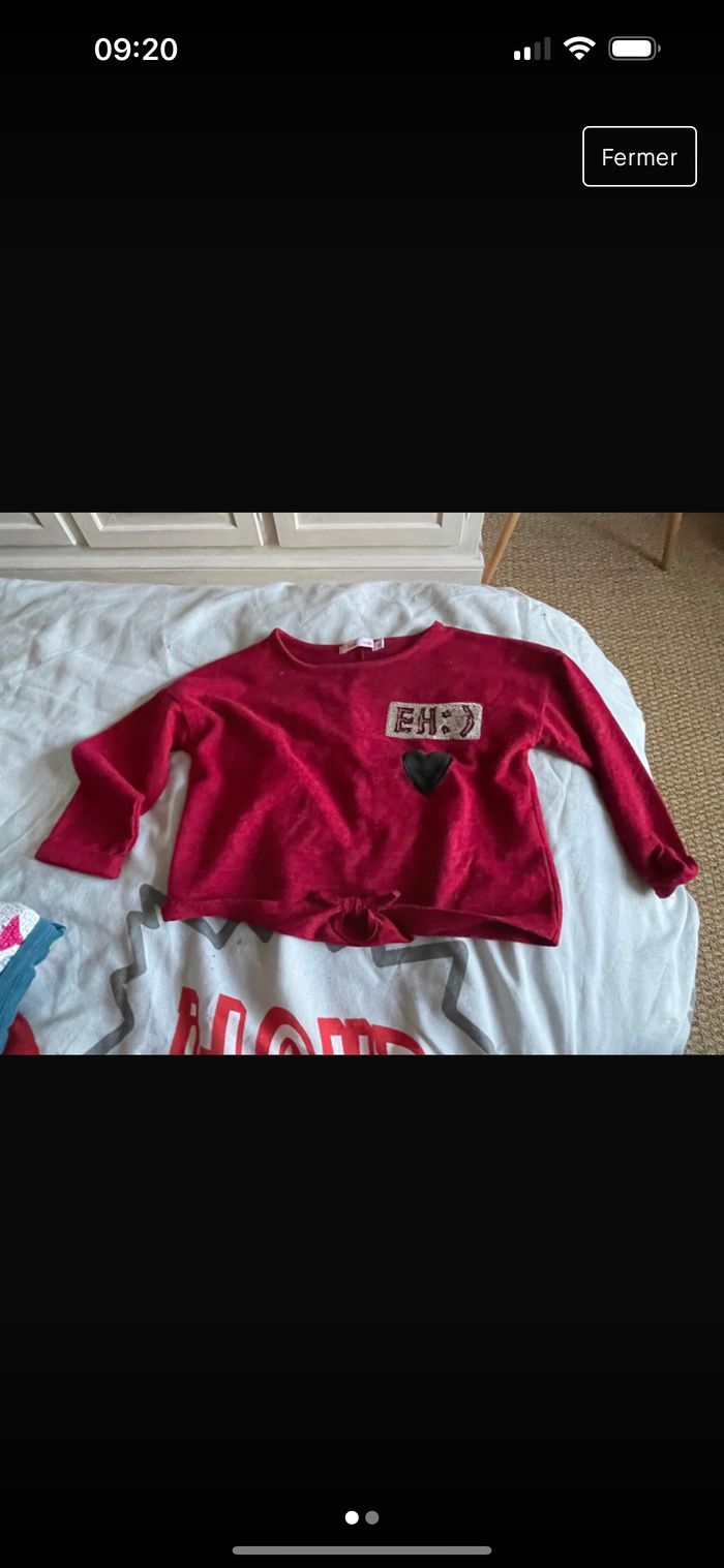 Pull léger rouge